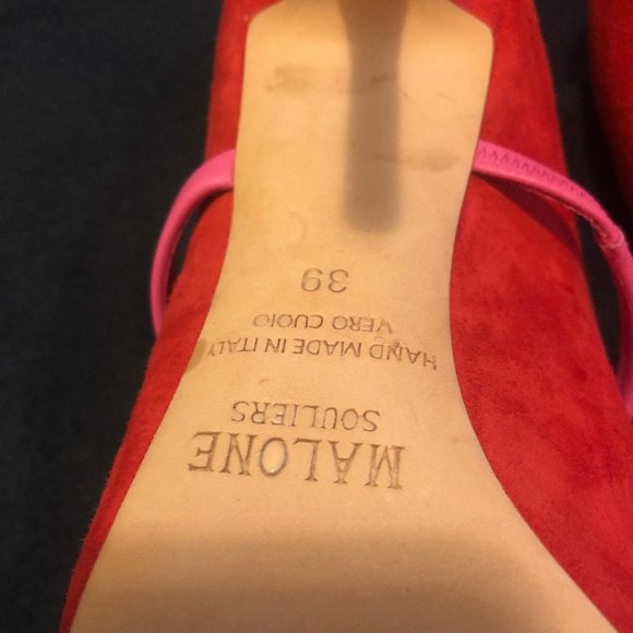 Malone Souliers Maureen Pumps / Red & Pink / 39 - Picture 5 of 5